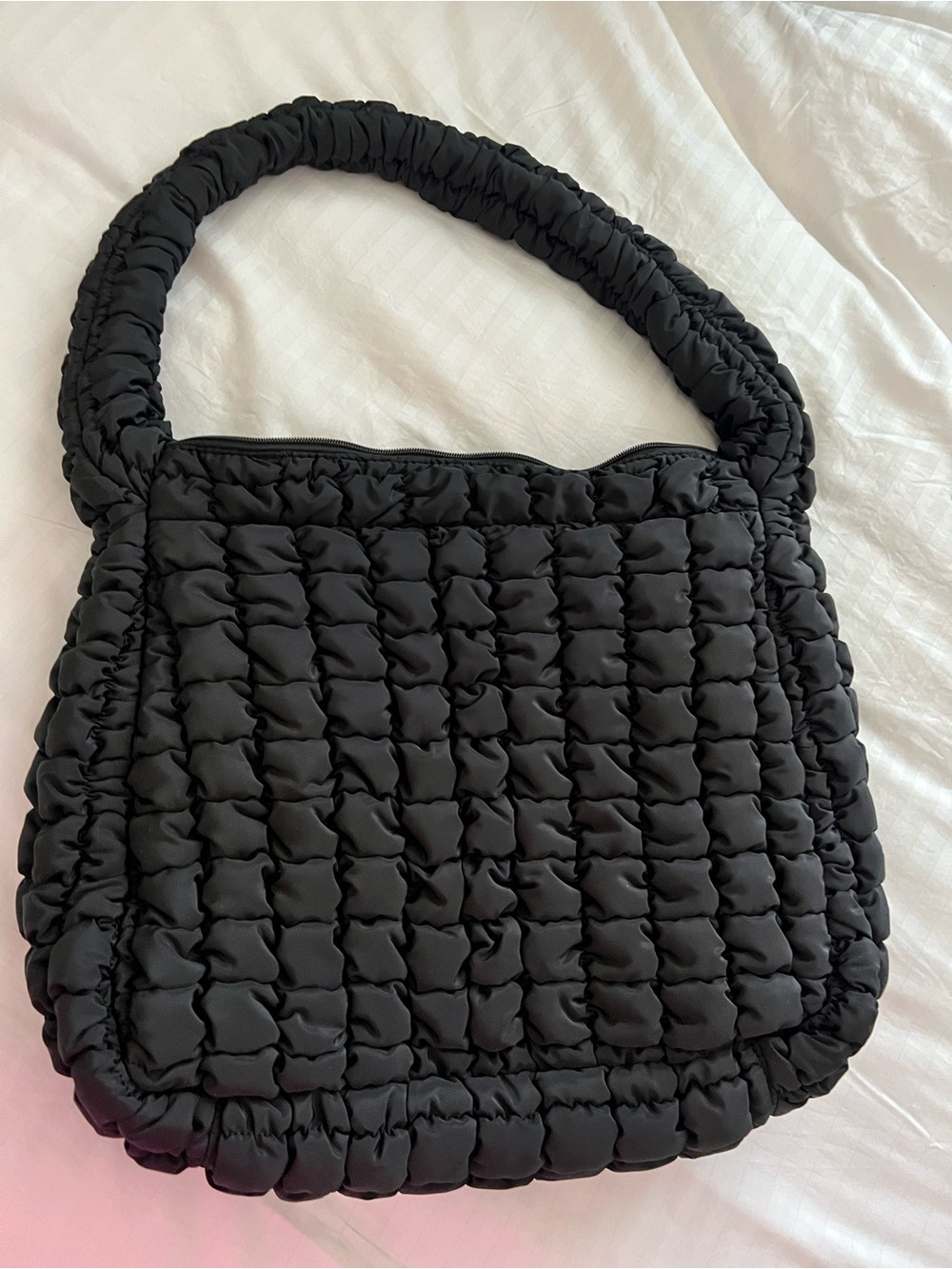 Target Black Quilted Ruched Shoulder Bag